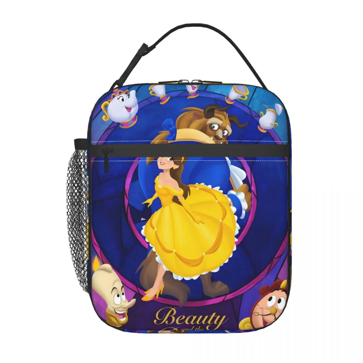 

Custom Beauty And The Beast Cartoon Manga Lunch Bag Thermal Cooler Insulated Bento Box Kids School Children Leakproof Tote Bags