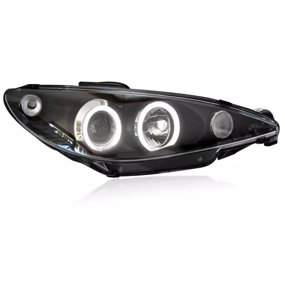 Car Headlight for 04-08 Peugeot 206 LED Daytime Running DRL Head lamp Low High Beam Turn signal