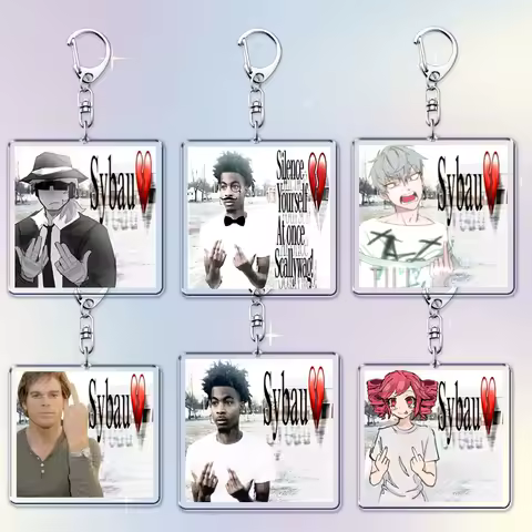 Funny Sybau Meme Keychain for Accessories Singer Aesthetic Cover Keyring Key Chain Jewelry Fans Friends Gifts