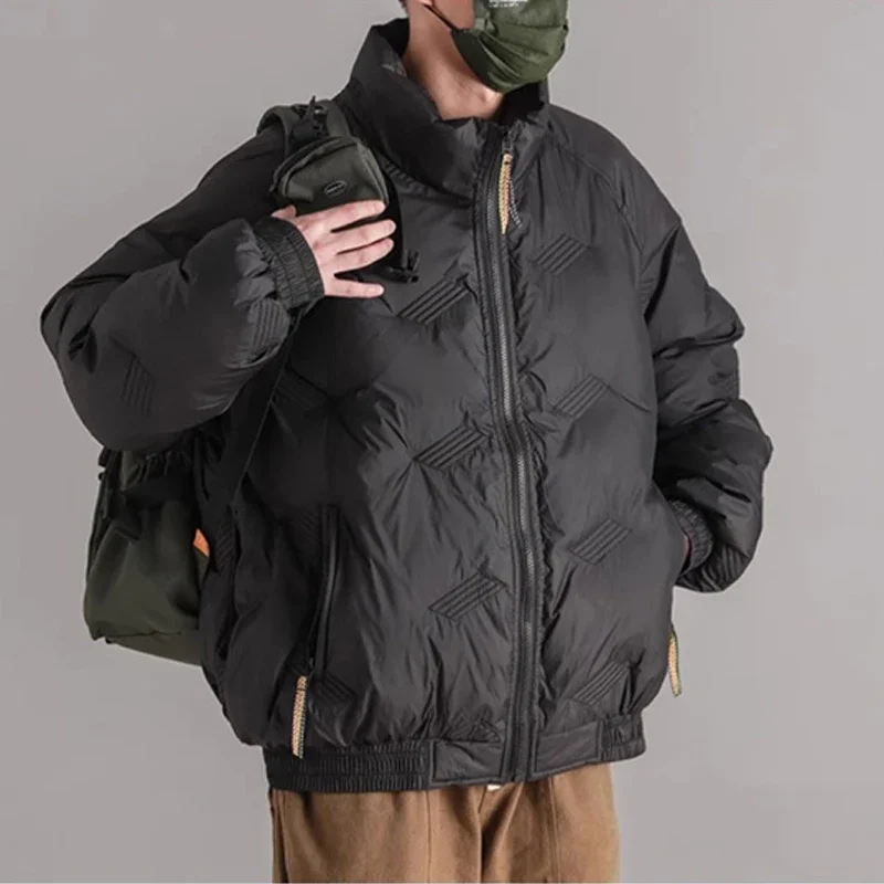 Winter Amerikaanse Mode Vintage Parkas Jassen Voor Heren Outdoor Windjack Y 2K Casual Opvulling Jassen Los Borduurwerk Donsjack