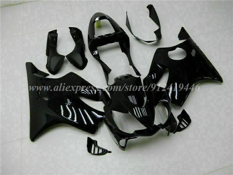 4Gifts Injection Mold New ABS Whole Fairings Kit Fit for HONDA F4i 2001 2002 2003 01 02 03 Bodywork Set Black Glossy