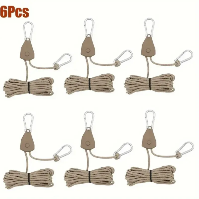 

2 Pcs/4 Pcs/ 6Pcs Outdoor Multi-functional Ratchet Pulley Adjuster umbrella rope, Tent Fixer, Reflective Wind Rope