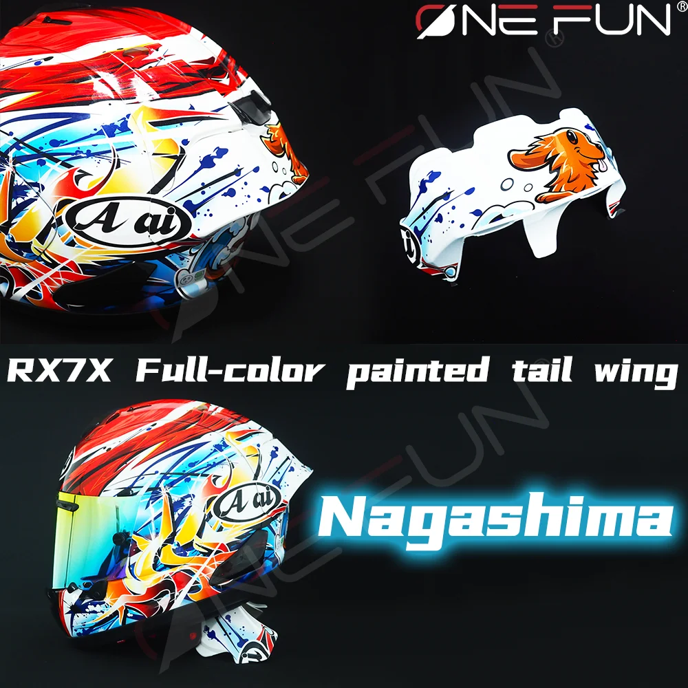 

Гоночный спойлер для AR RX AI RX7X Surfing Dog Nagashima, окрашенное заднее крыло, дефлектор, аксессуар для заднего крыла