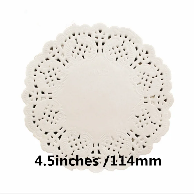 88/114/140/160mm Lace Paper Cake Placemat Bake Oil Absorbing Paper Pizza Paper Mats Decoration Paper Doilies For Party Wedding