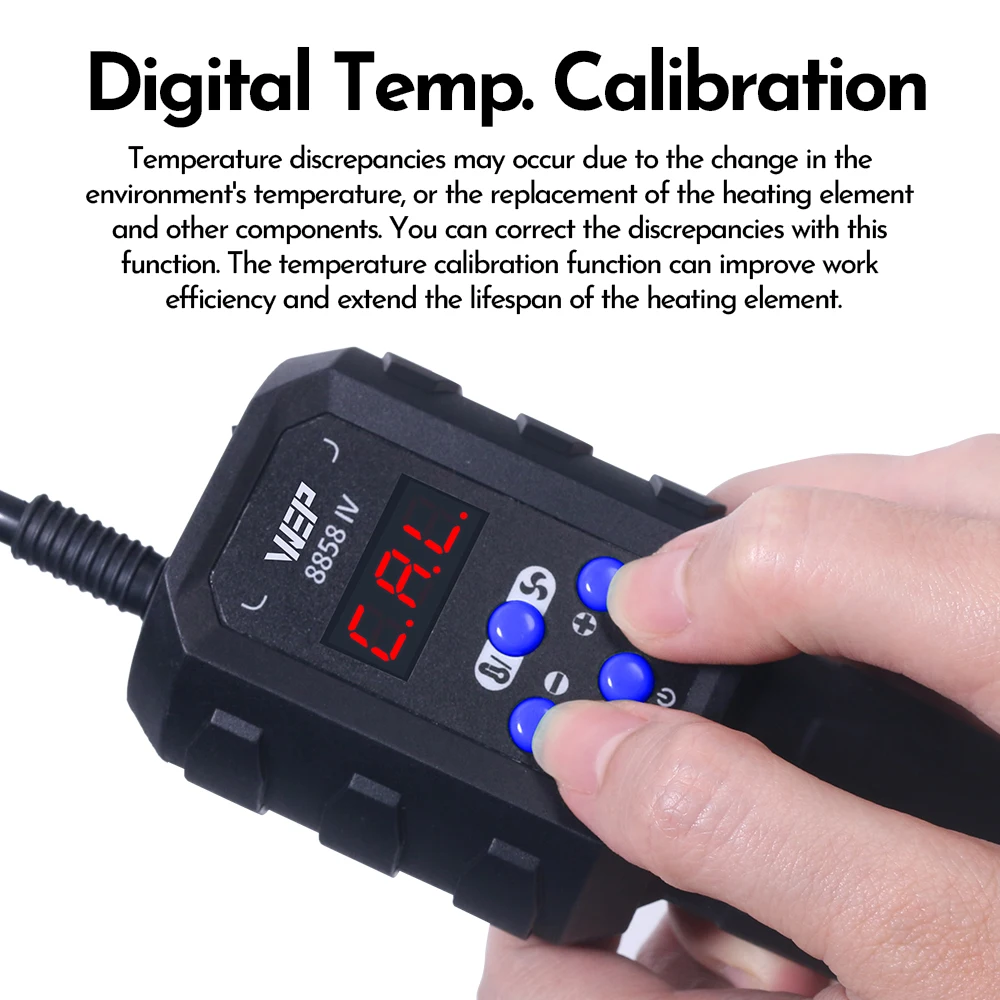 WEP Portable Hot Air Gun 700W Desoldering Station Digital Adjustable Temperature For SMD PCB Repair Tool, Local Fast Delivery
