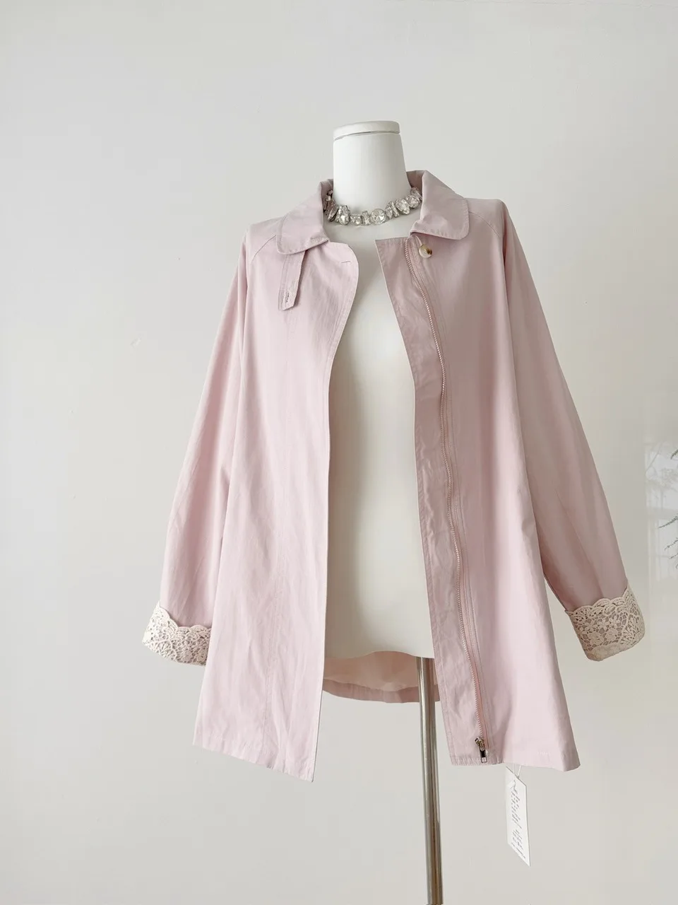 

Длинное пальто с кружевом в стиле ретро Briti Sle, женское свободное утягивающее повседневное пальто с верхом, дизайнерская верхняя одежда Sensation Faion