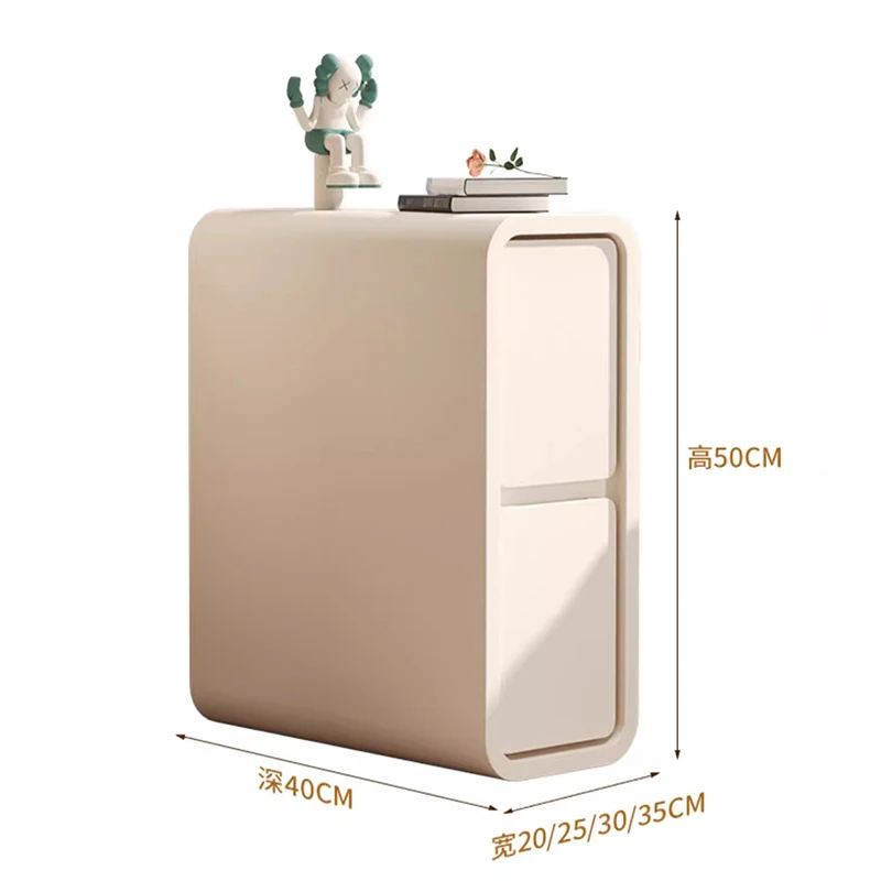 Mesita de noche blanca de lujo, mesita de noche minimalista moderna Para El Hogar, Muebles altos de almacenamiento Para El Hogar, decoración de