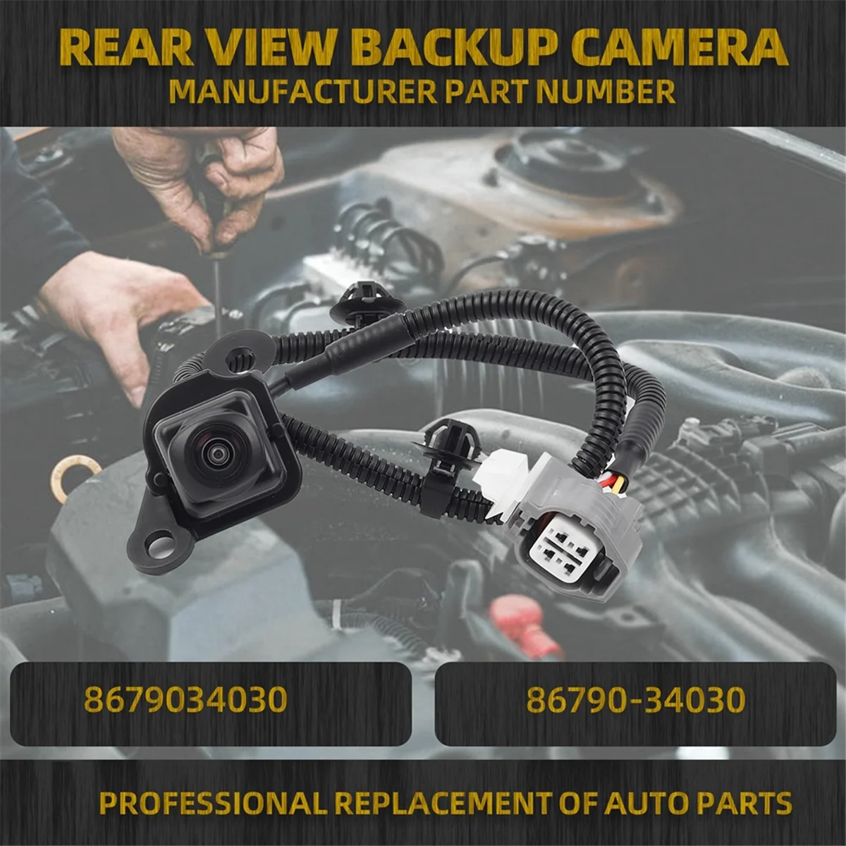 Rear View Backup Camera for Toyota Tundra 2007-2013 Parking Assist Reversing Camera with Wiring Harness 86790-34030