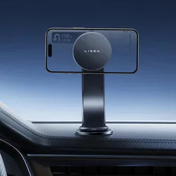 Lisen 2024 Car Accessory Smartphone Foldable Magnetic Phone Holder Car Mount for iPhone 15 14 13 12 Samsung S23 Mobile Phone