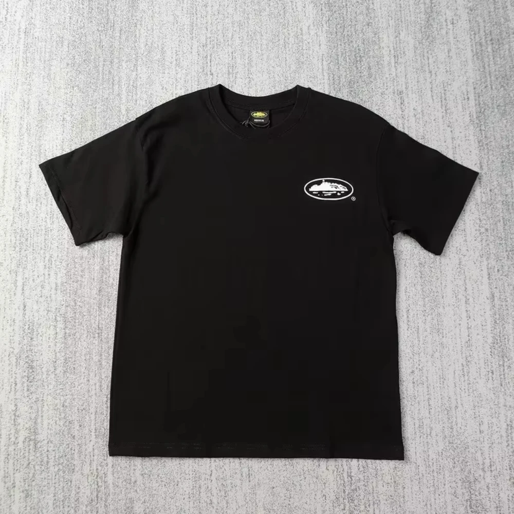 2026 Summer New Small Boat Printed Short Sleeve T-shirt Loose Round Neck Breathable Half Sleeve Casual Fashion Brand