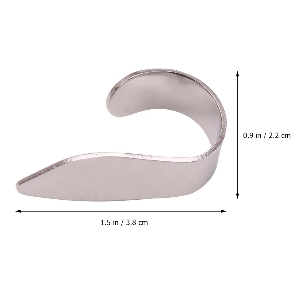 

1Set Durable Stainless Steel Thumb Plectrum Adjustable Design Suitable for Most Adults Enhance Instrument Sound