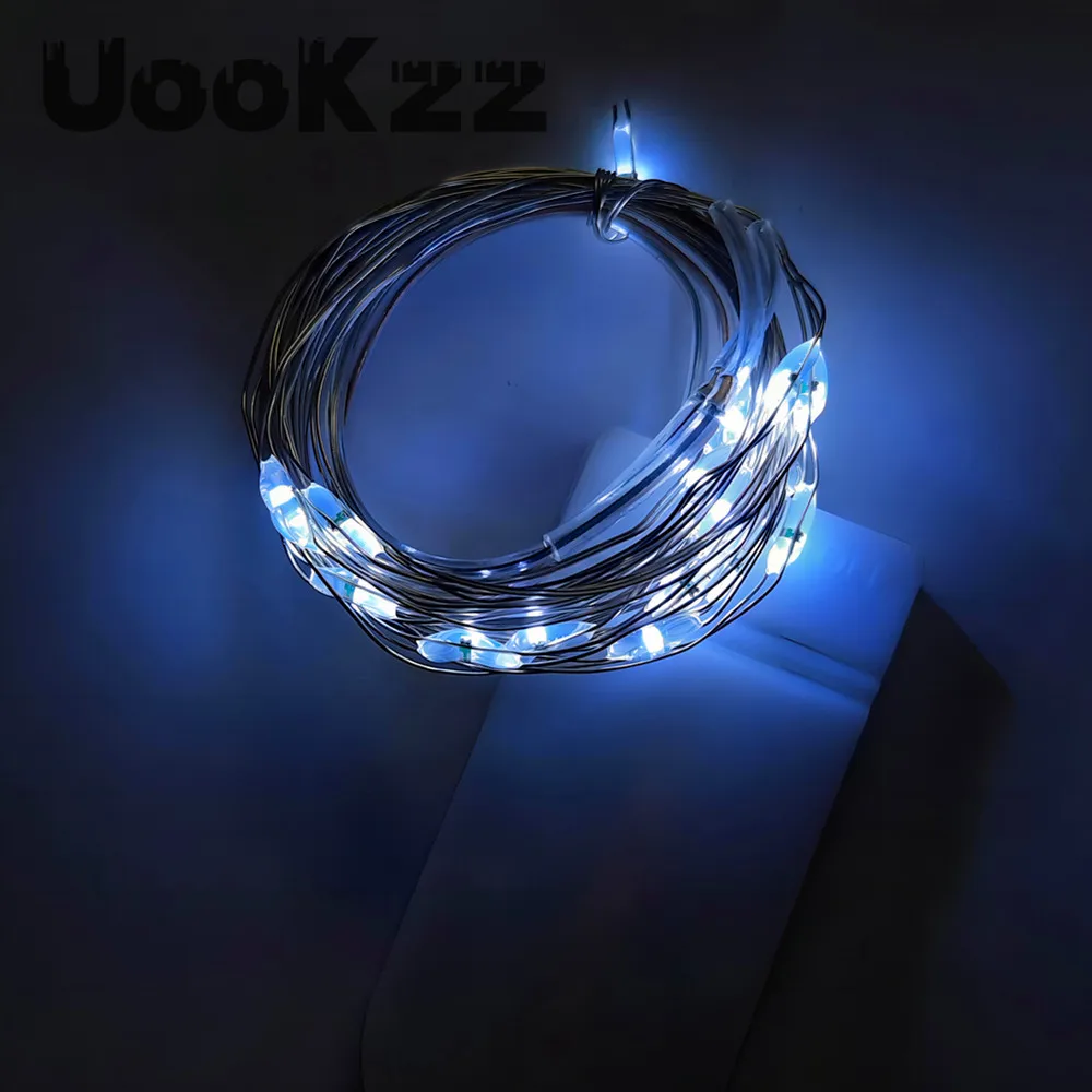 UooKzz LED Copper Wire Fairy Lights Battery Powered LED String Lights Party Wedding Indoor Christmas Decoration Garland Lights