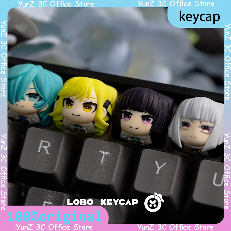 

Animation keycap anime character white yanhuan black iron sound yuyuanlai personality resin mechanical keyboard keycap keyboard