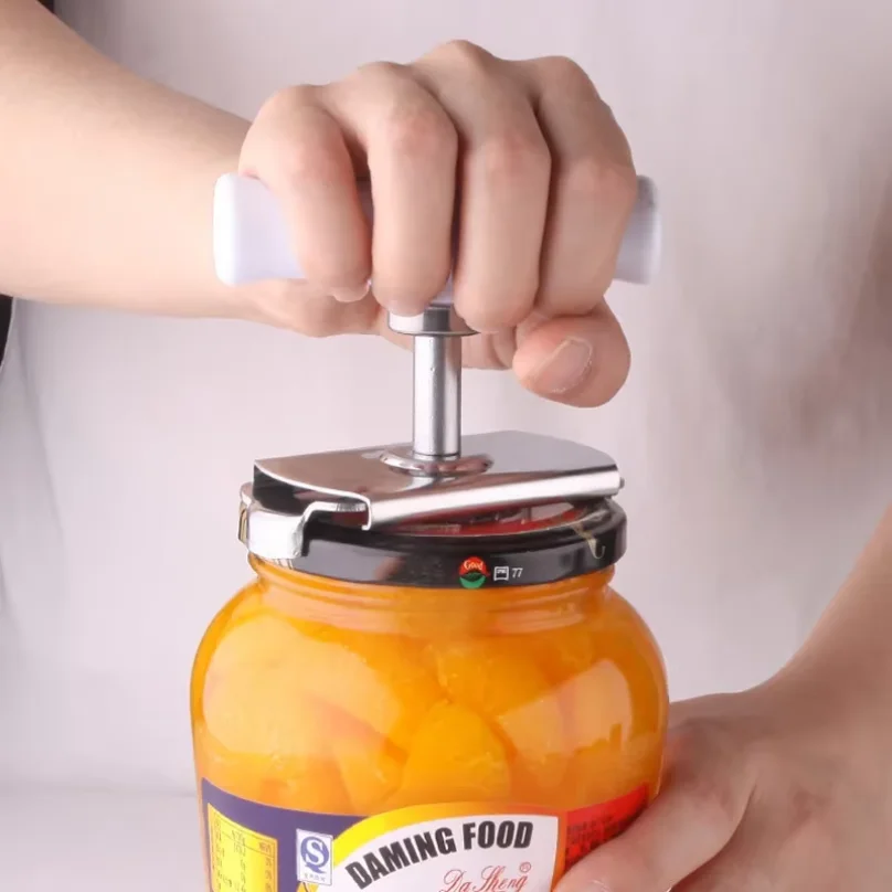 Stainless Steel Bottle Cap Opener Adjustable Multi-function Lids Off Jar Opener Labor-saving Screw Can Opener for Kitchen Gadget