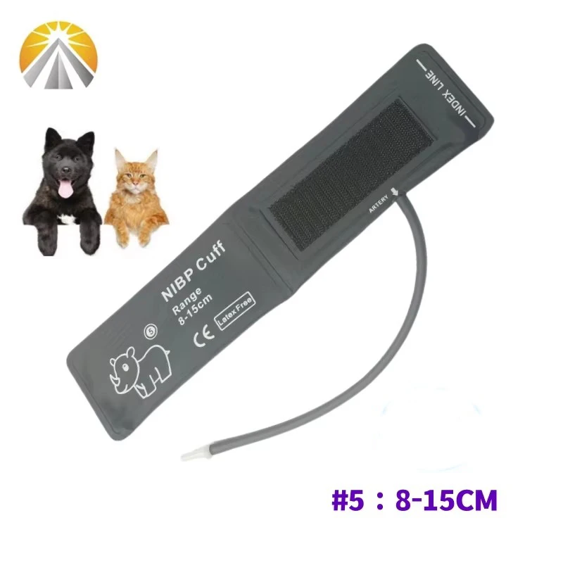 High Quality Reusable Veterinary Blood NIBP Pressure Cuff Single Hose For Veterinary Animal Professional Diagnostic Pet Monitor