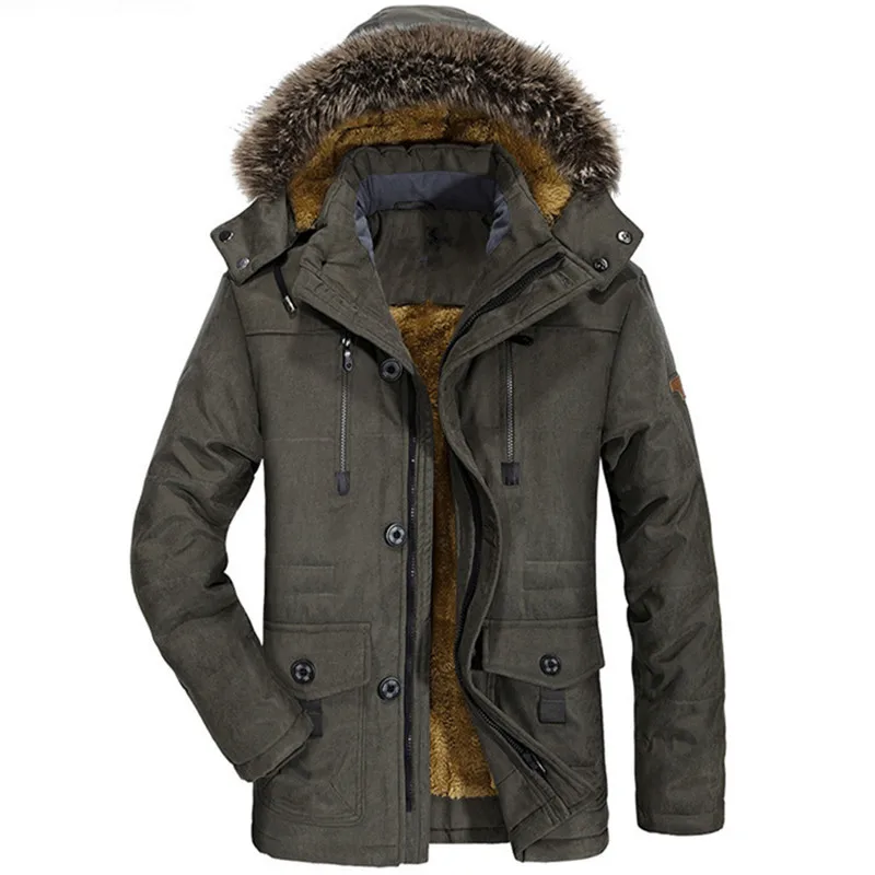 Doudoune à capuche longue et épaisse pour homme, veste de travail couvertes pour homme, parka chaude, multi-poches, combinaison d'hiver, haute qualité, 7XL