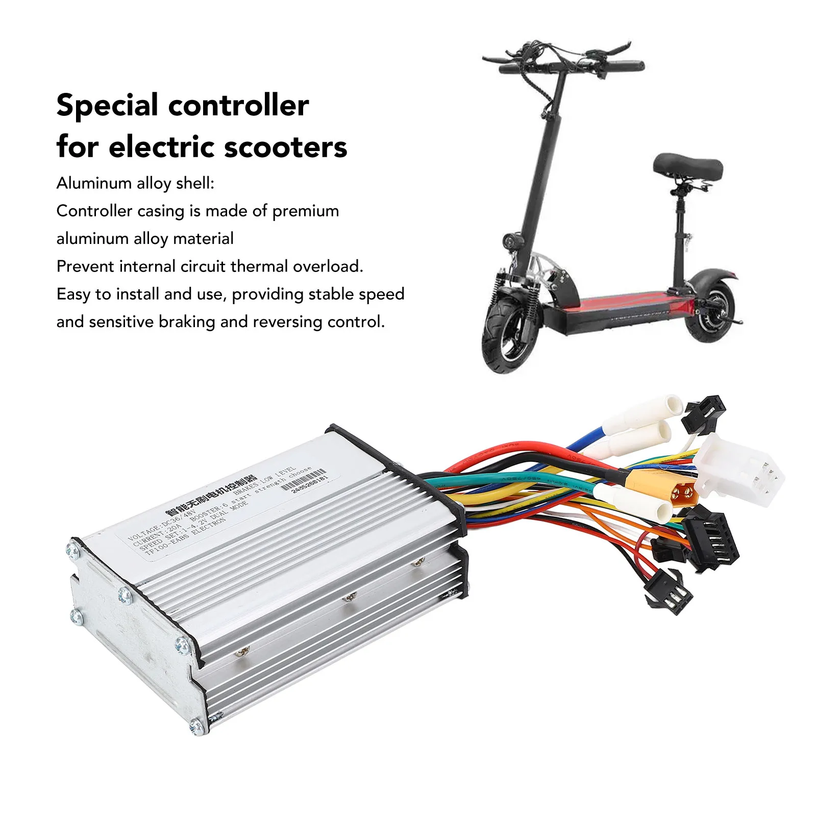 

36V 48V 20A Brushless Motor Controller Aluminum Alloy Electric Scooter Controller Easy Installation for M4 M4 PRO 10in Scooter