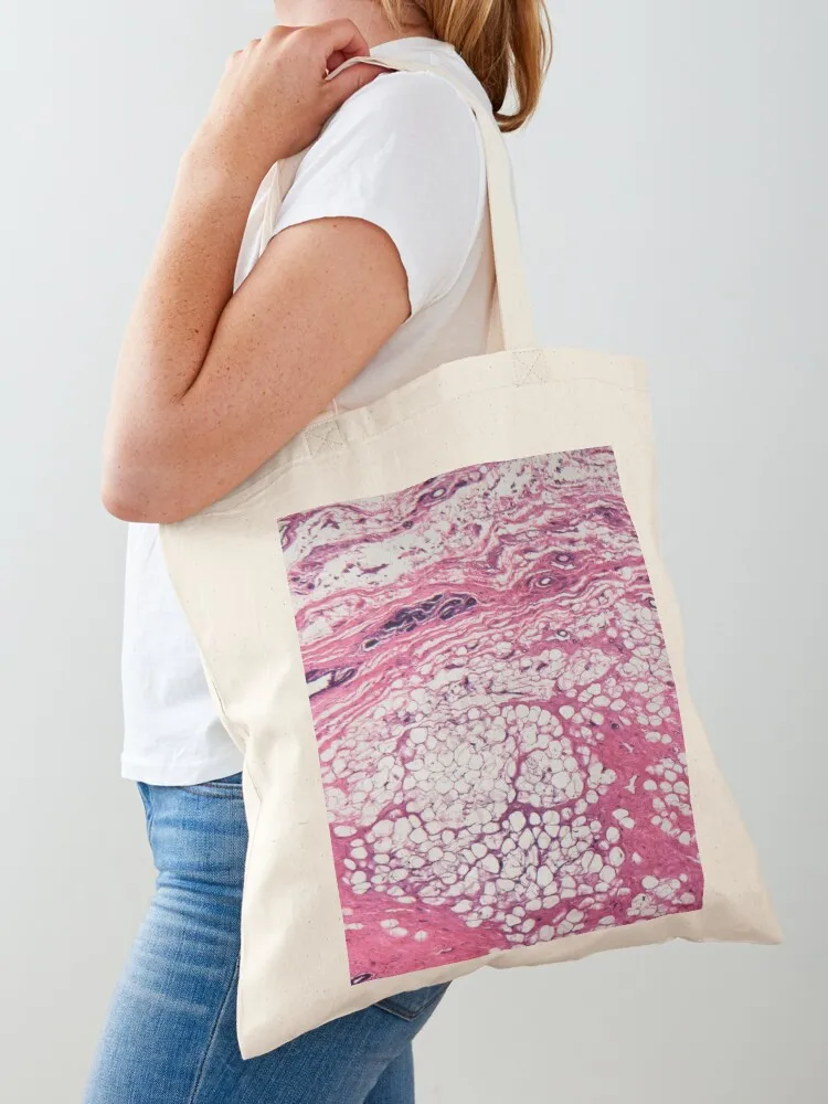 Human mammary gland cells under the microscope Tote Bag supermarket folding bag shopper bags bag for beach