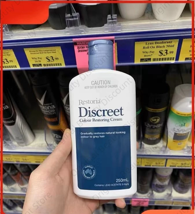 Original Restoria Discreet Colour Restoring Cream Lotion Hair Care 250ml Reduce Grey Hair for Men and Women
