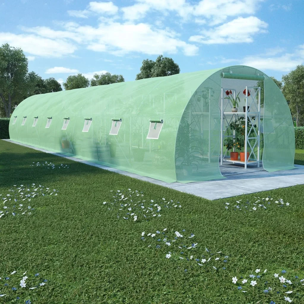 Greenhouse 36 m² 1200x300x200x cm, winter-resistant Polytunnel garden greenhouse for garden shelter