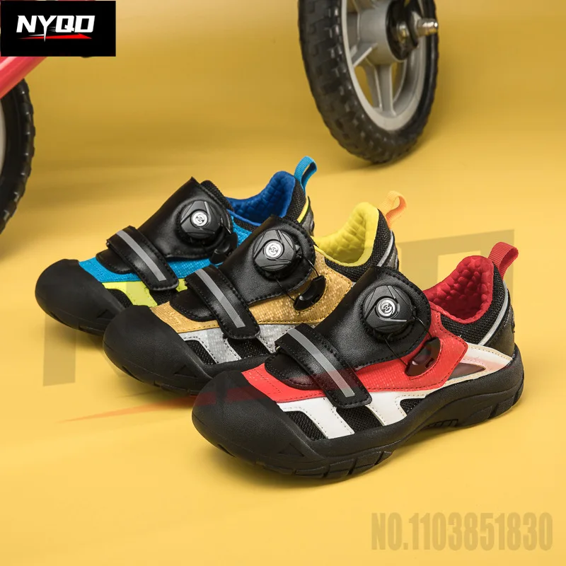 Skating bike shoe child cycling shoes road balance bike shoes bicycle rubber sole bicycle flat shoes botas moto 26-33size