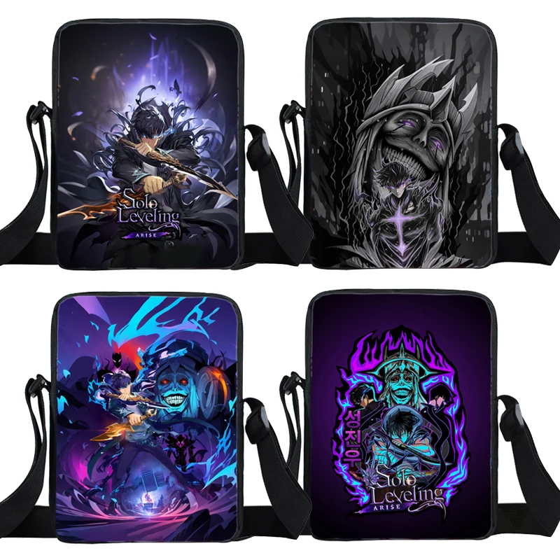 

Solo Leveling Men Phone Bag Sung Jin Woo Teens Shoulder Messenger Bag Fashion Women Purse Casual Handbag Female Shopping Bag