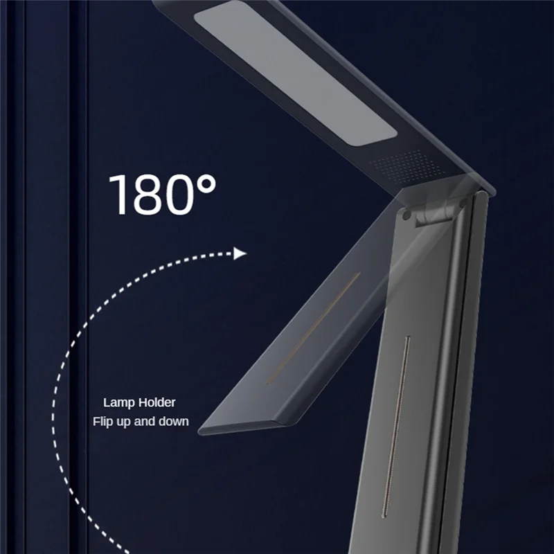N08R LED Folding Desk Lamp Charging Touch Control Dimmable Desktop Eye Protection Reading Study Office Bedroom Bedside Lamp