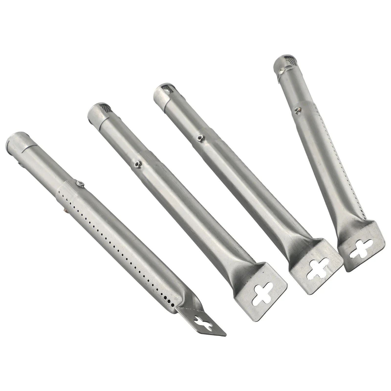 Queimadores de Tubo Pesado Ajustáveis em Aço Inoxidável, Acessório para Churrasco, Substituição Prática Fumantes, Prata, 25.4mm