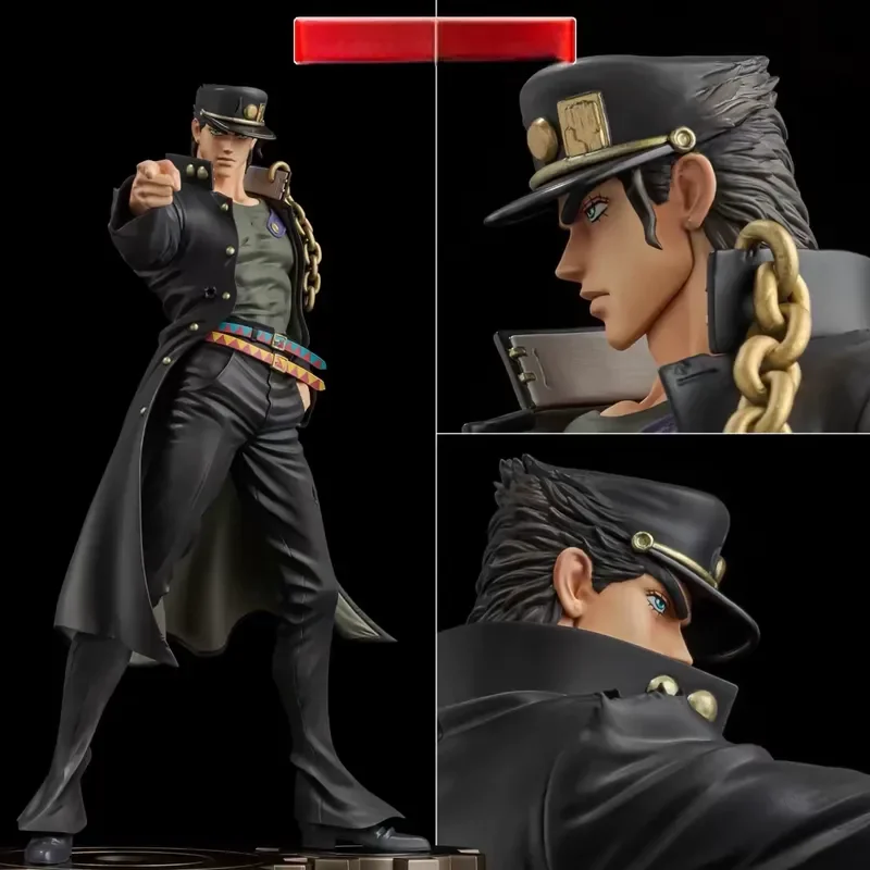 26cm JoJo's Bizarre Adventure Stardust Crusaders Jotaro Kujo Dual Head Sculpts Replaceable Arms PVC Figure Anime Model Toy Gifts