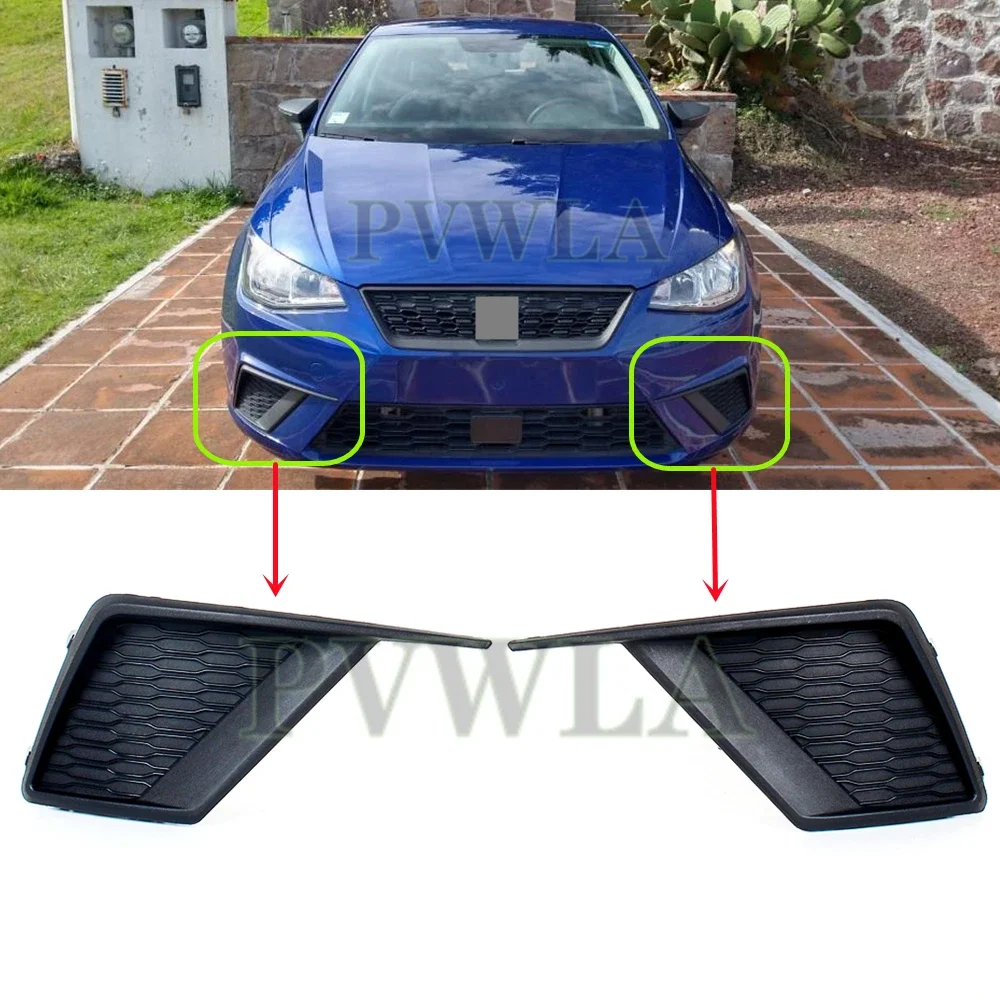 For VW Seat Ibiza 2018 2019 2020 Front Bumper Fog Lamp Light Grille Cover Trim