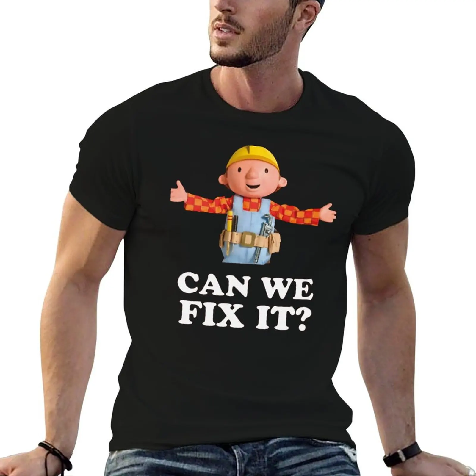 Puede arreglarlo, Bob el Bu-ilder Bob el constructor puede arreglarlo camiseta hombre diseñador impreso camisetas para hombre camiseta