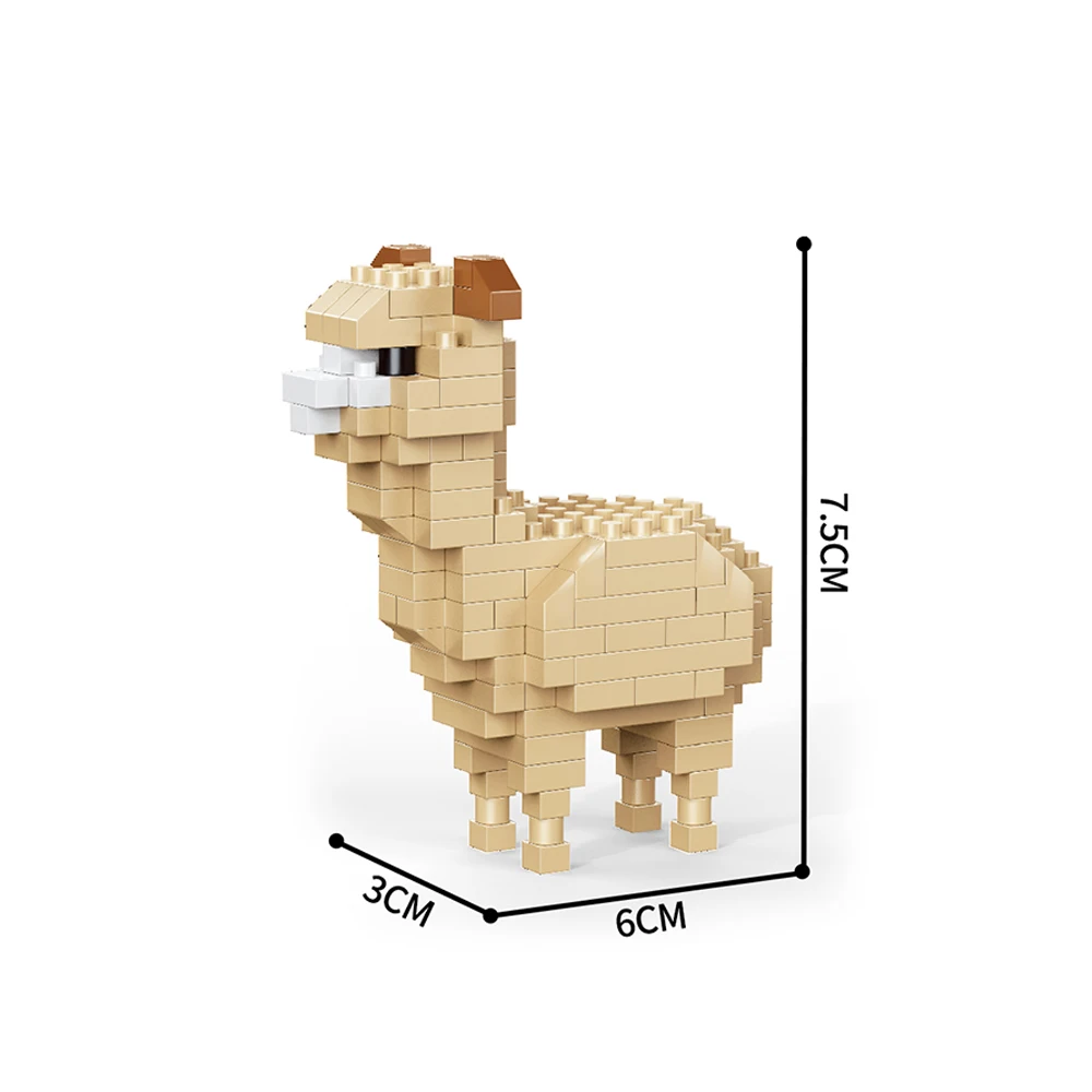 WIST BUILT Leeuw Tijger Giraffe 3D Dieren Micro Bouwsteen Speelgoed-Creatieve Desktop Decor, Puzzel Kerst Verjaardagscadeaus voor Kinderen