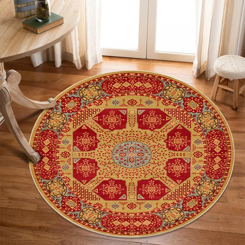 VIKAMA Round Persian Home Decoration Carpet Living Room Bedroom Bedside Table Blanket Swivel Chair Hanging Basket Non-slip Rugs