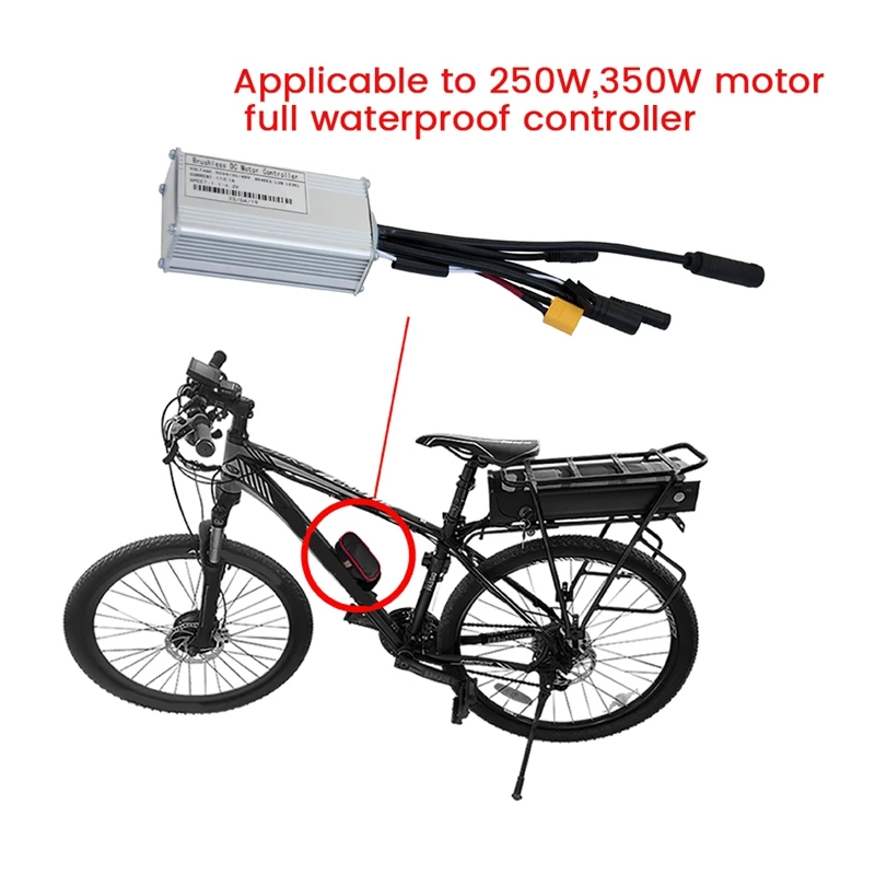 Ebike Controller 24V36V48V-17A Ebike Kit Electric Bicycle Scooter Sine Wave Three-Mode Electric Bike Modification Parts