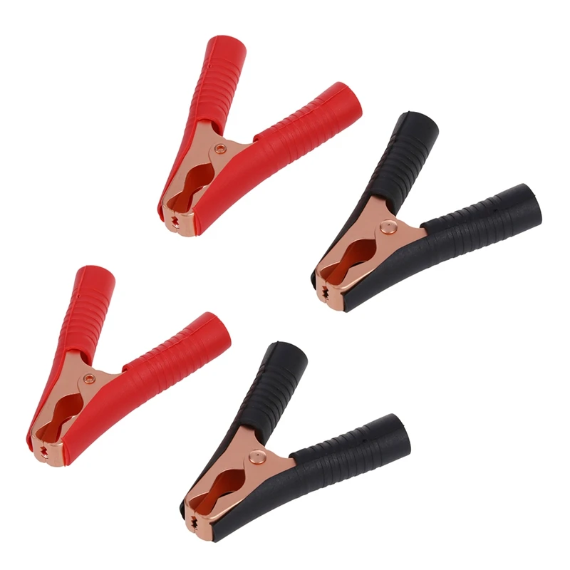 4X Car Alligator Clips Battery Clamps Crocodile Clip 100A Red+Black