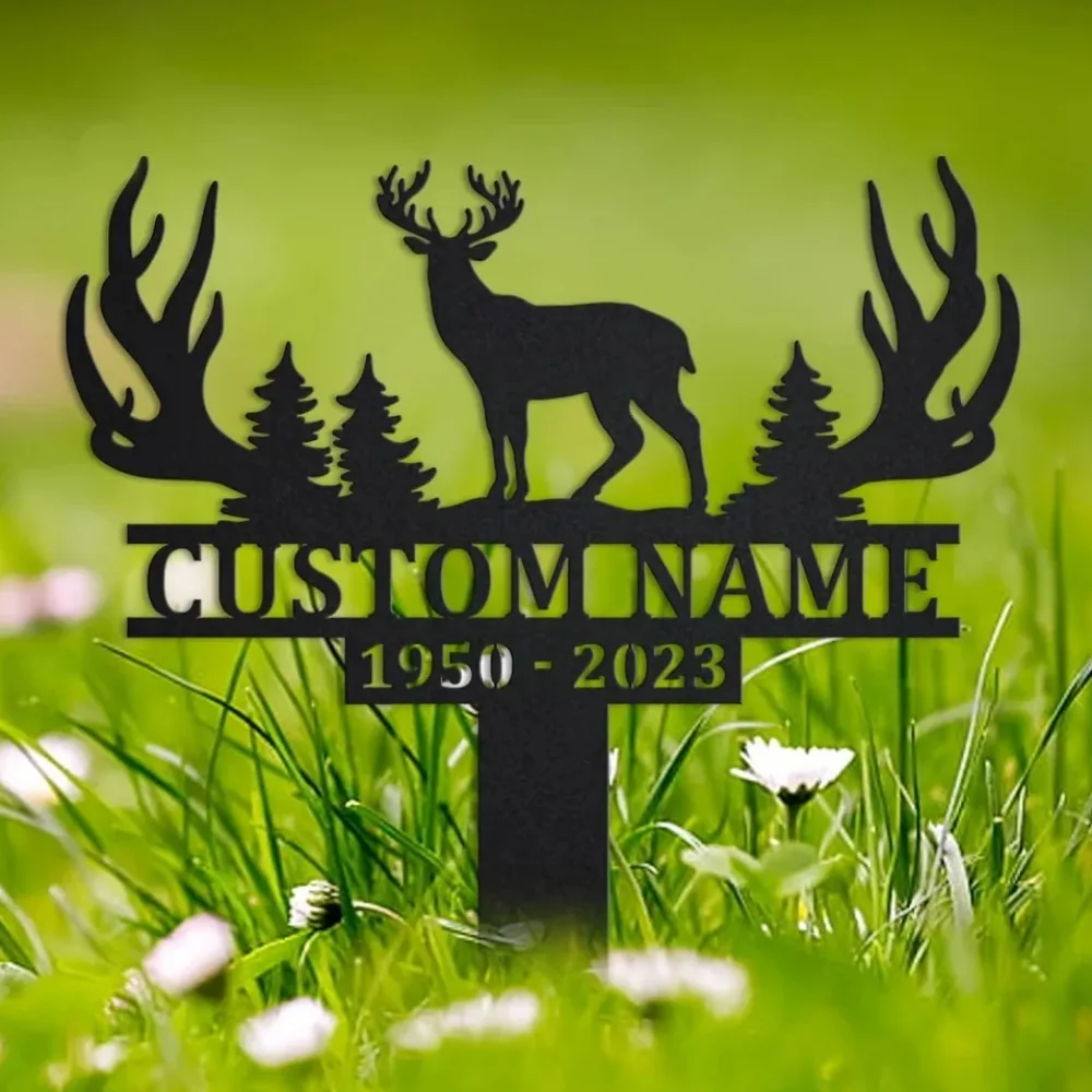 

Unique Personalized Art Deco Metal Deer Garden Stake Ideal for Weddings Nature Themed Decor Home Garden Iron Sculpture