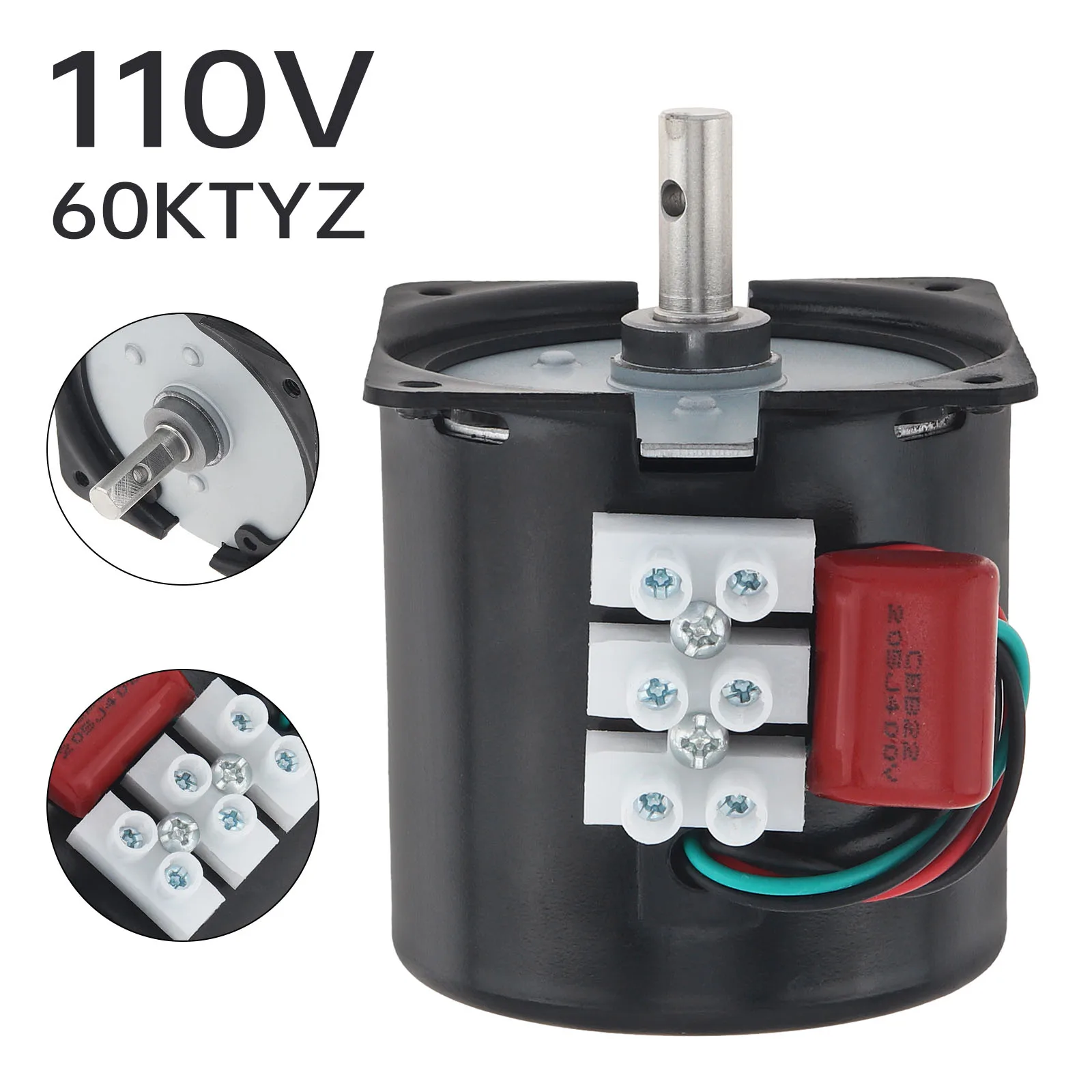 

60KTYZ Synchronous Gear Motor AC 110V 2.5-80RPM CW/CCW High Torque Permanent Magnet Micro Electric Motor, Synchronous Motor