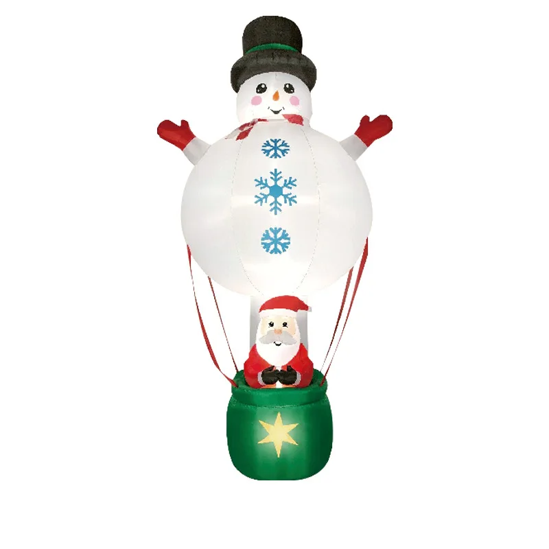 

Manufacturer customizes Christmas garden decoration inflatable hot air balloon snowman air mold