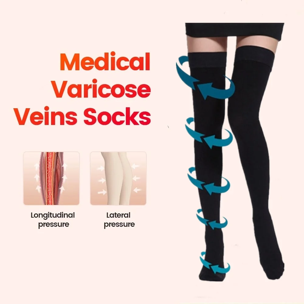 

Medical Compression Stocking Unisex Varicose Veins Elastic Nursing Pressure Stockings 20-30mmHg Sleep Varicose Vein Treatment