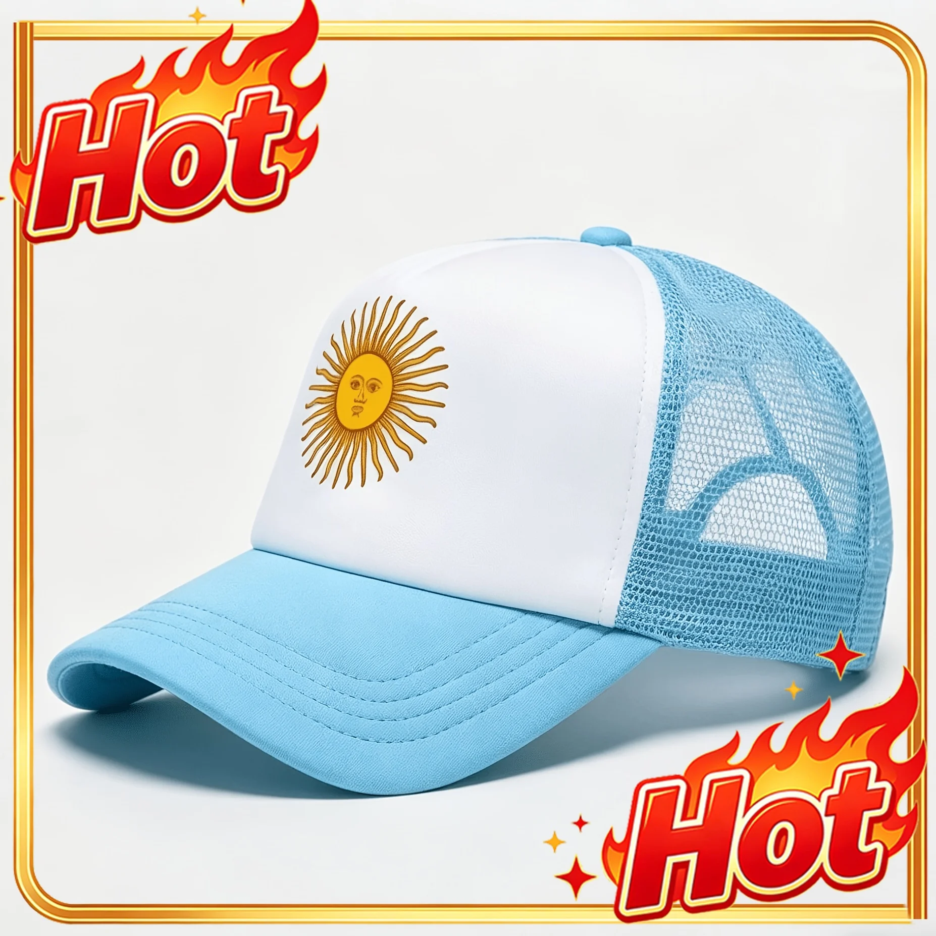Custom Argentina-themed Hat, Patriotic Hat, Cheering Hat, Trucker Hat