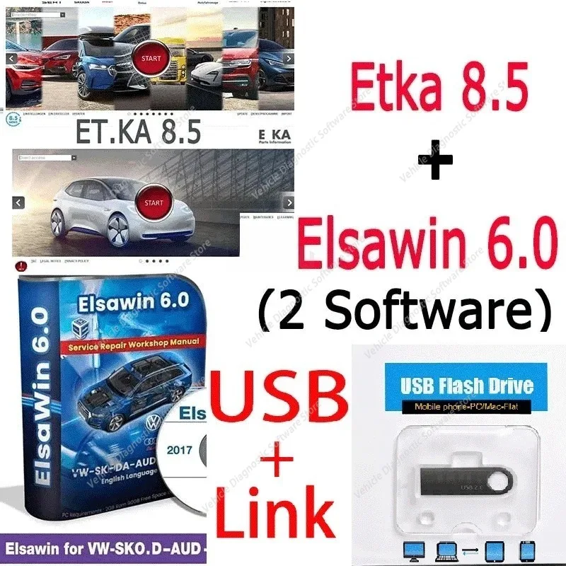

2026 Elsawin 6.0 + ET KA 8.5 Group Vehicles Electronic Parts Catalog Support For V/W+AU//DI+SE//AT+SKO//DA Auto Repair Software