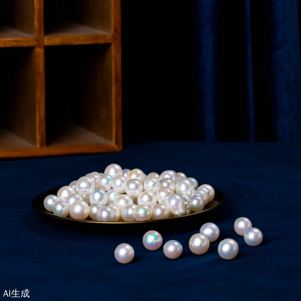 

Natural Freshwater Pearl 9-10mm3A White Near Round Big Size Bead Jewelry Make DIY Necklace Bracelet Women Gift Wedding Wholesale