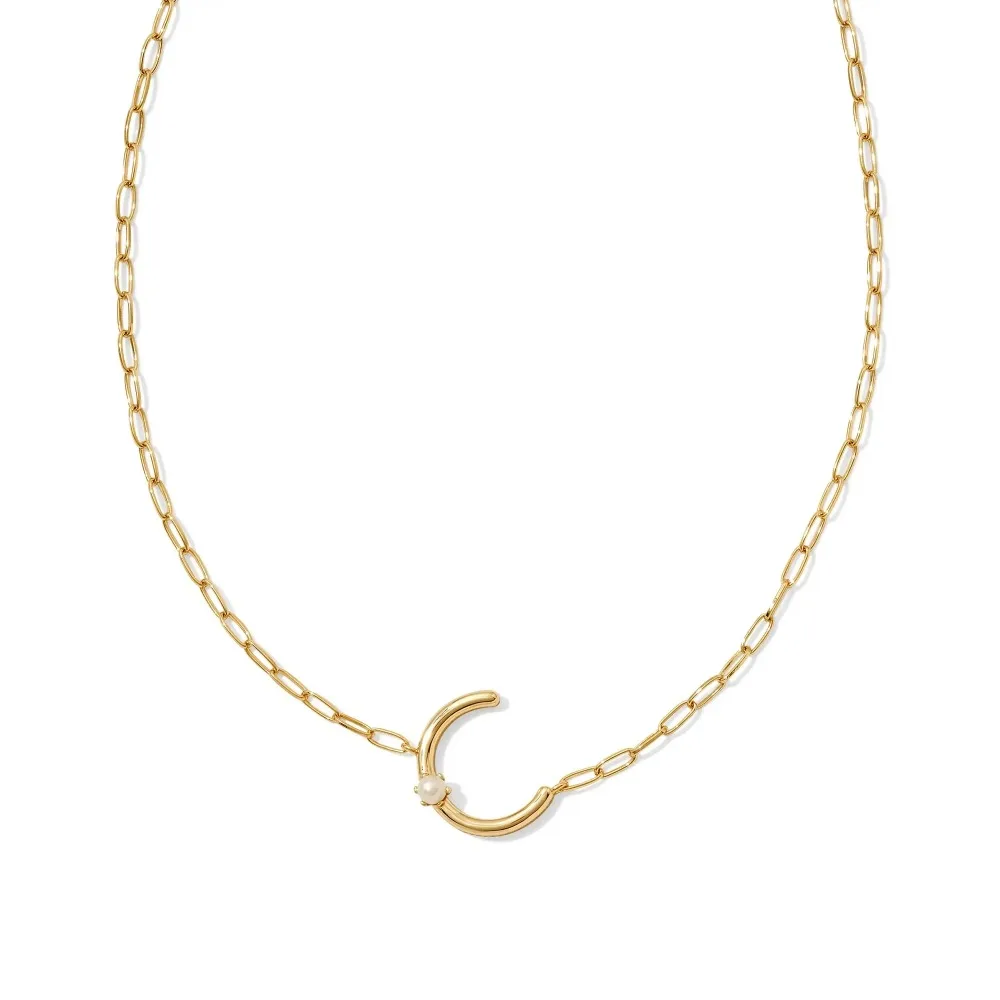 VKVVA Pearl Letter A-Z Short Pendant Necklace in White Pearl for Women, Fashion Jewelry,Unique Gifts