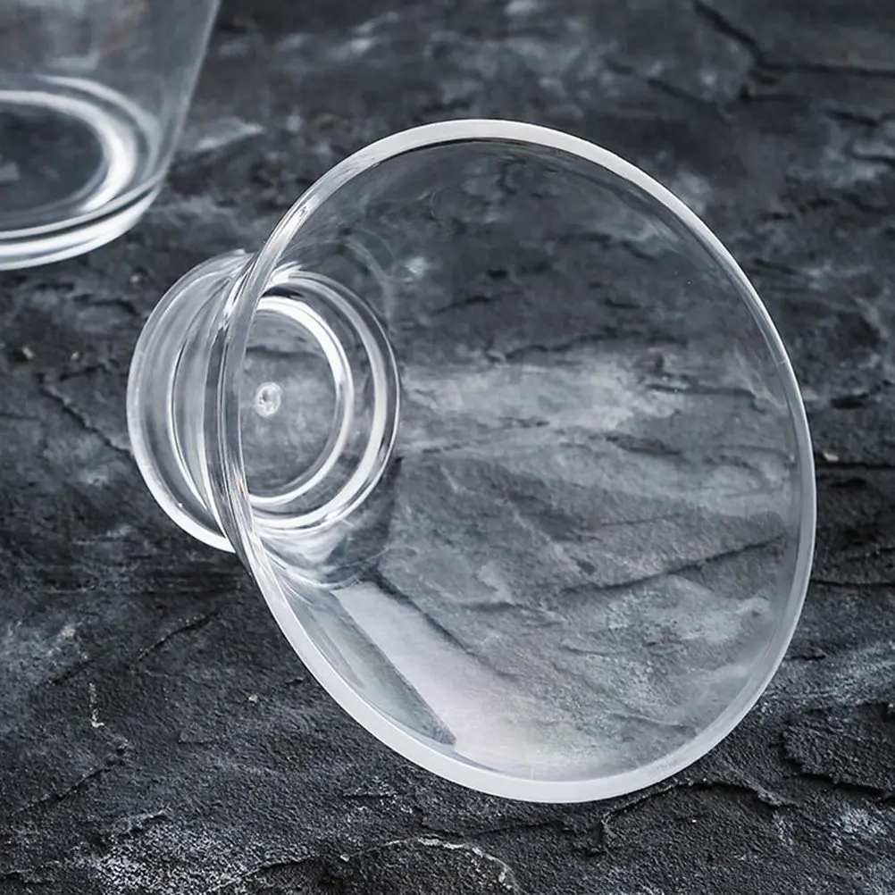 Acrylic Slant Bowl Clear 16.5cm Premium Crystal Transparent Dessert Bowl for Fruit Salad Parfaits Appetizers Snack Serving