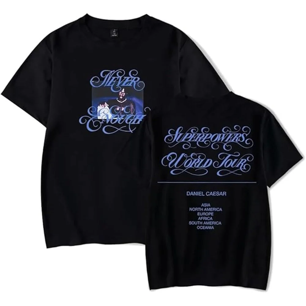 Daniel Caesar Tour 2025 T-shirt Women Men Casual Short Sleeve Printed Fashion Summer Tops Tee