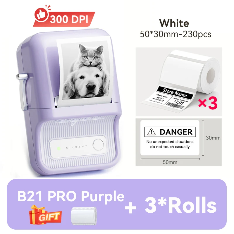 NiiMbot B21 B21 PRO Bluetooth zelfklevende labelprinters Mini thermische printer Draadloze barcodelabelmaker voor kantoorkleding