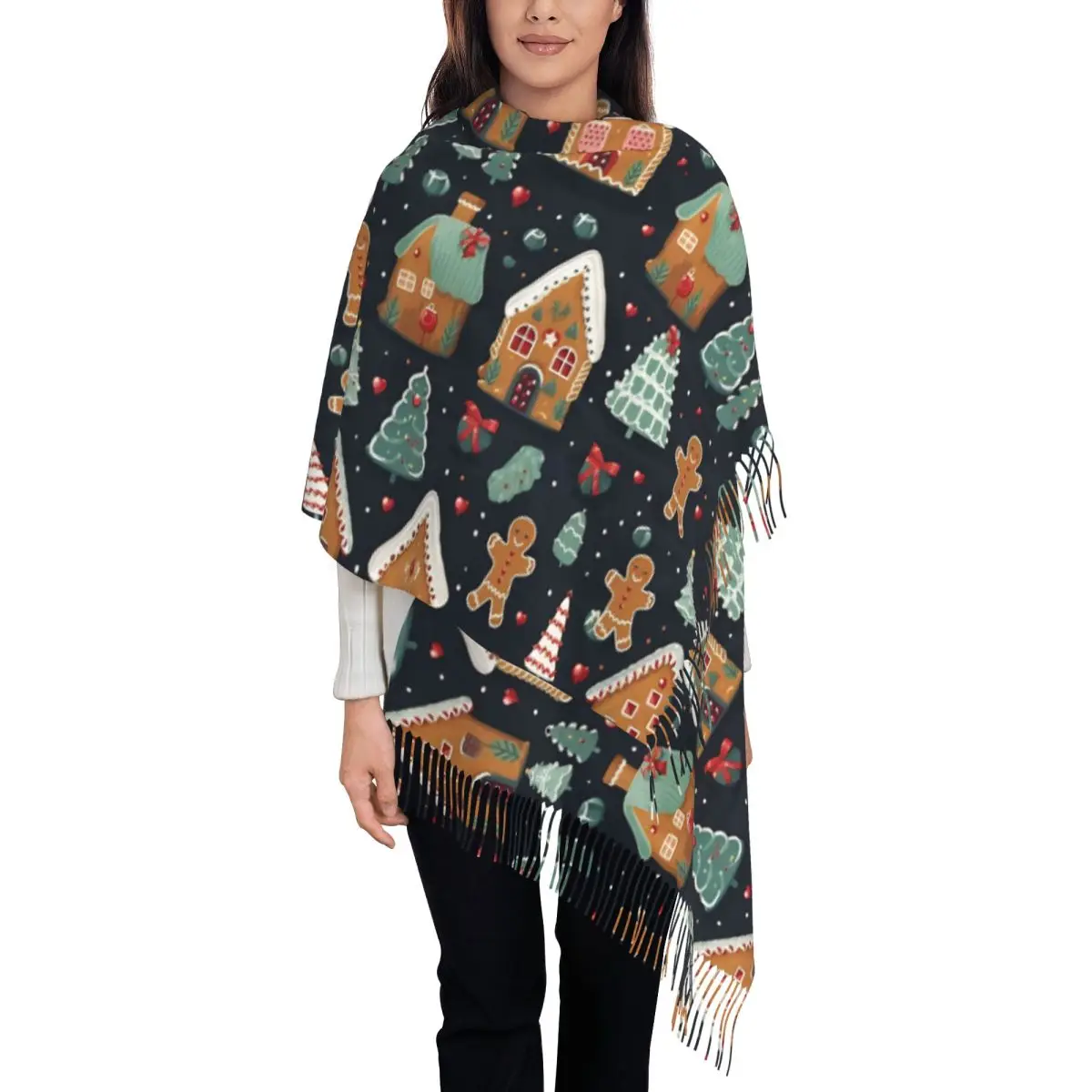 Christmas Delight- Whimsical G - Pashmina Wrap Large avis et prix