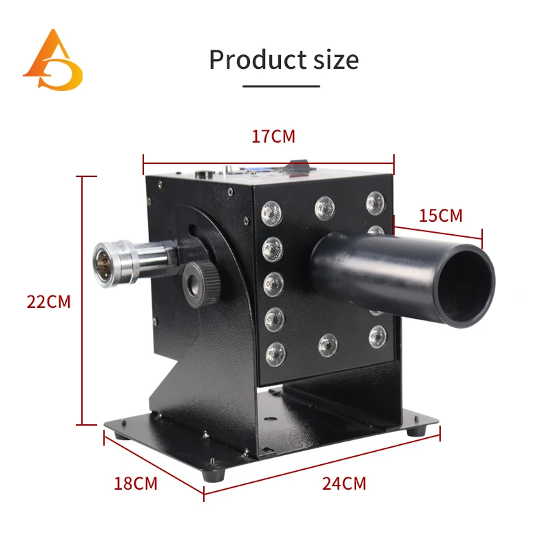 Imagem -06 - Máquina Led Co2 Jet Co2 Cryo Jet Canon Stage Effect Co2 Fog Machine Mangueira de Gás 6m para Palco Iluminação dj 12x3w