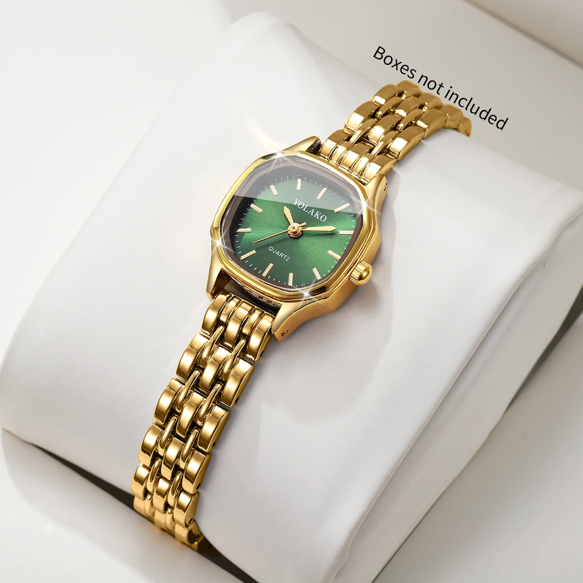 Fashion Square Dial Women Quartz Watch Golden Bracelet Strap Ladies Wristwatches Girls Clock Gift Relogio FemininoWithout Box