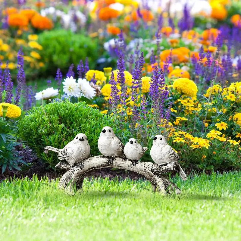 

Скульптура птиц, маленькие статуи птиц, стоящие на ветке, украшение дома для обеденного шкафа, стола, полки для гостиной